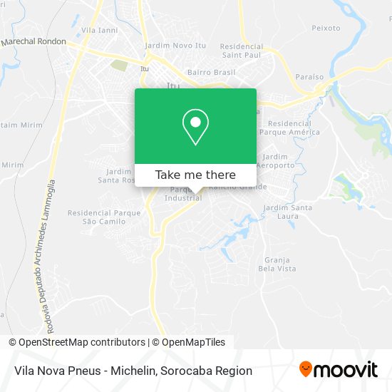 Vila Nova Pneus - Michelin map