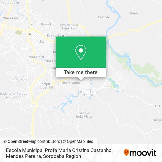 Mapa Escola Municipal Profa Maria Cristina Castanho Mendes Pereira