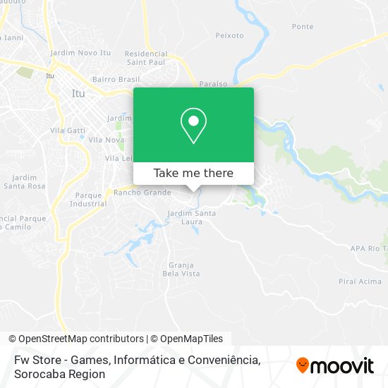 Mapa Fw Store - Games, Informática e Conveniência