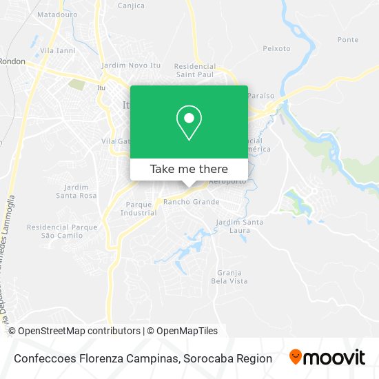 Mapa Confeccoes Florenza Campinas