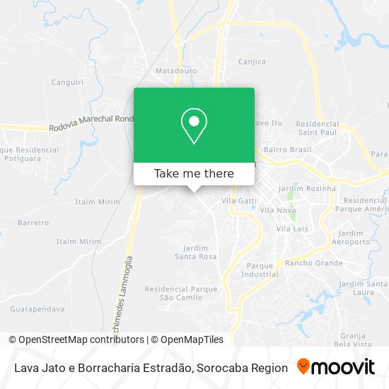 Lava Jato e Borracharia Estradão map