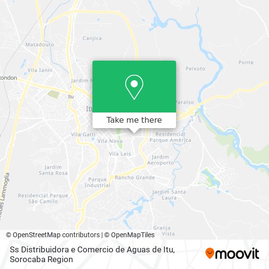 Ss Distribuidora e Comercio de Aguas de Itu map