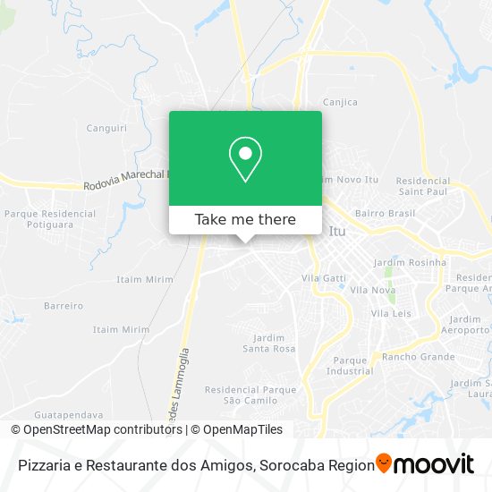 Mapa Pizzaria e Restaurante dos Amigos