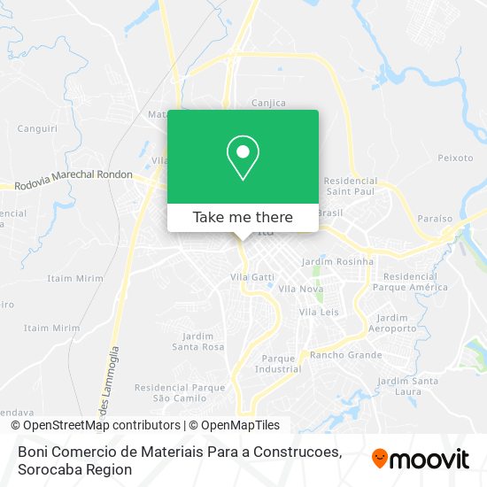 Boni Comercio de Materiais Para a Construcoes map