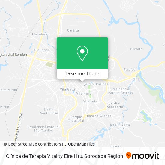 Clínica de Terapia Vitality Eireli Itu map