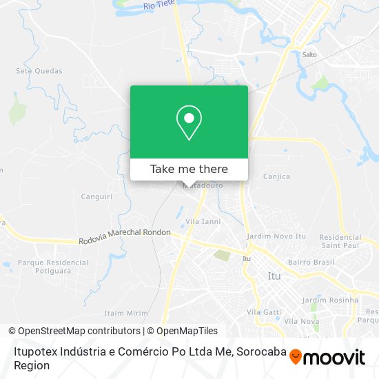 Mapa Itupotex Indústria e Comércio Po Ltda Me