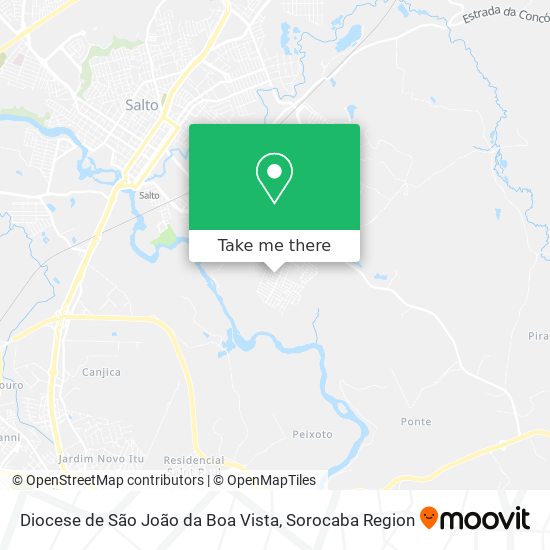 Mapa Diocese de São João da Boa Vista