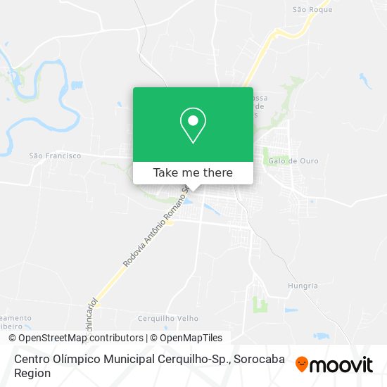 Centro Olímpico Municipal Cerquilho-Sp. map