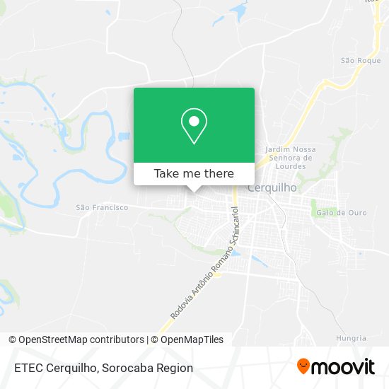 ETEC Cerquilho map