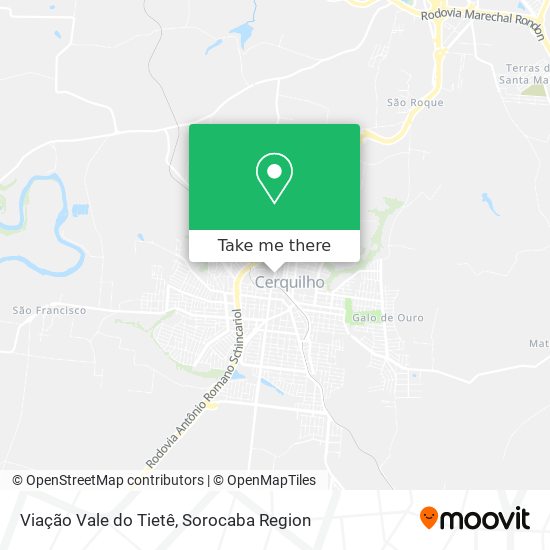 Viação Vale do Tietê map