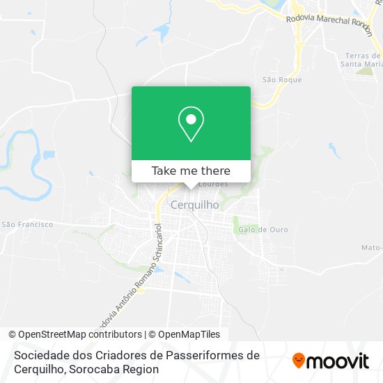 Sociedade dos Criadores de Passeriformes de Cerquilho map