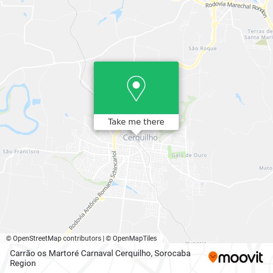 Mapa Carrão os Martoré Carnaval Cerquilho