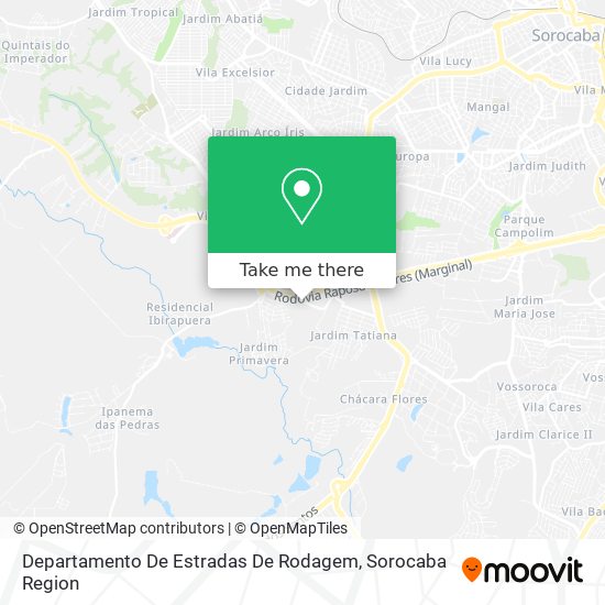 Departamento De Estradas De Rodagem map