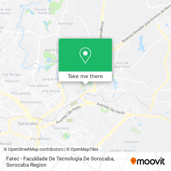 Mapa Fatec - Faculdade De Tecnologia De Sorocaba