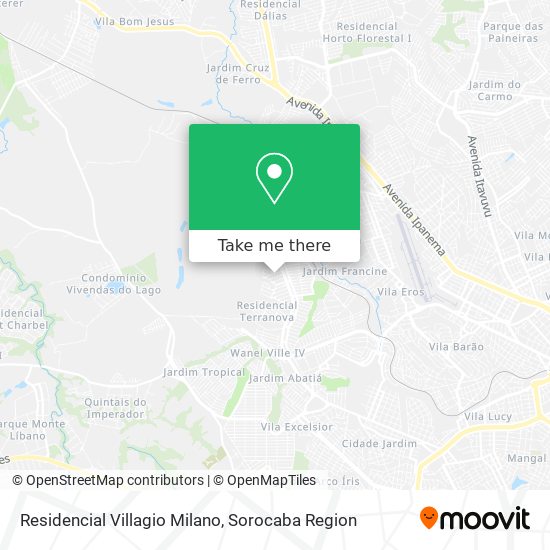 Residencial Villagio Milano map