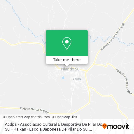 Acdps - Associação Cultural E Desportiva De Pilar Do Sul - Kaikan - Escola Japonesa De Pilar Do Sul map