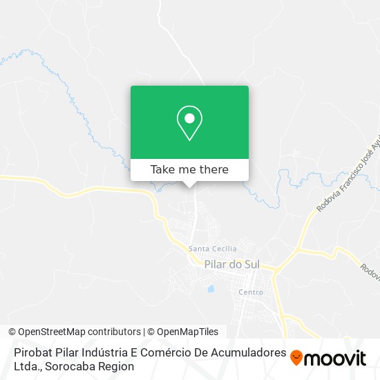 Pirobat Pilar Indústria E Comércio De Acumuladores Ltda. map