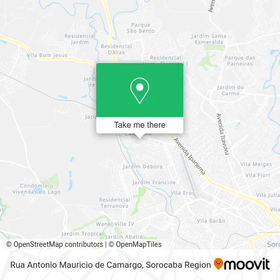 Rua Antonio Mauricio de Camargo map