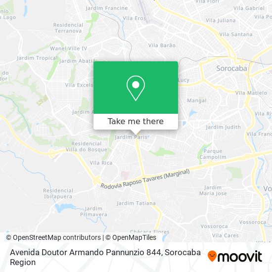 Mapa Avenida Doutor Armando Pannunzio 844