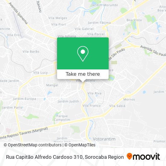 Mapa Rua Capitão Alfredo Cardoso 310