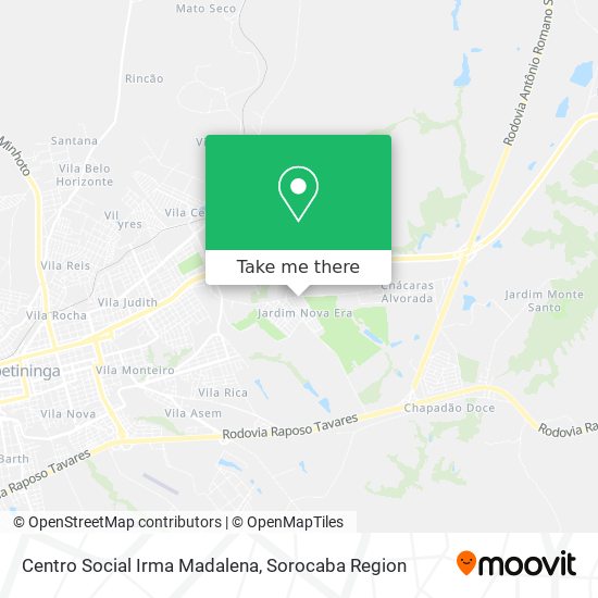Mapa Centro Social Irma Madalena
