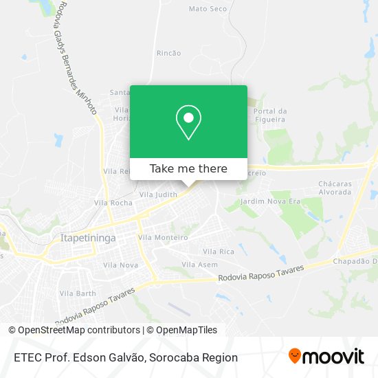 ETEC Prof. Edson Galvão map