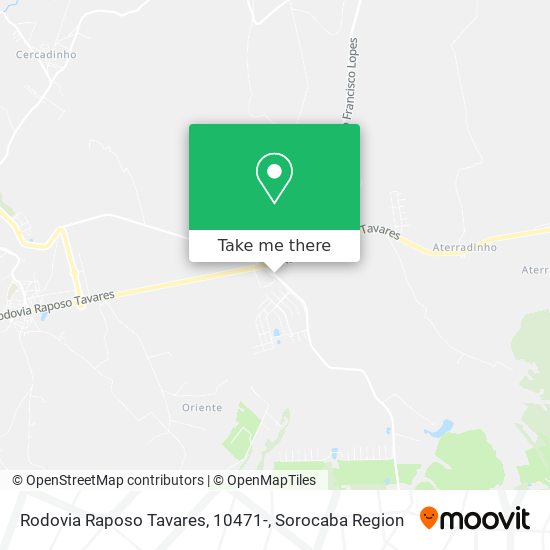 Mapa Rodovia Raposo Tavares, 10471-