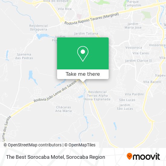 Mapa The Best Sorocaba Motel