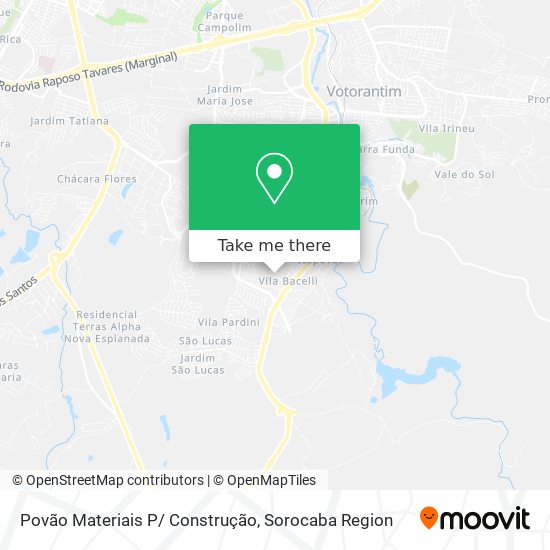 Mapa Povão Materiais P/ Construção