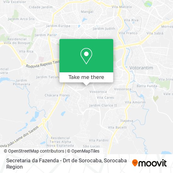 Secretaria da Fazenda - Drt de Sorocaba map