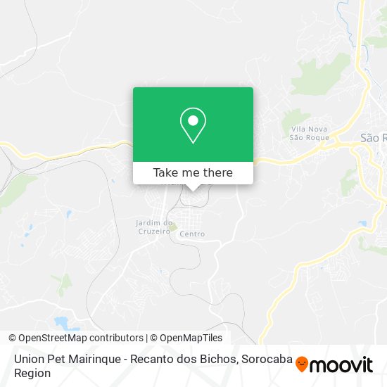 Union Pet Mairinque - Recanto dos Bichos map