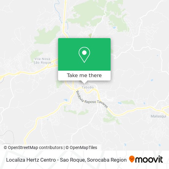 Localiza Hertz Centro - Sao Roque map