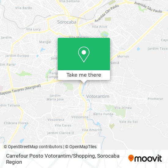 Carrefour Posto Votorantim / Shopping map