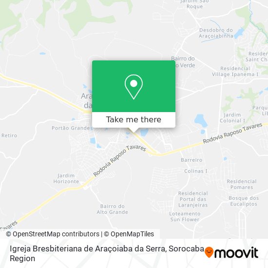 Igreja Bresbiteriana de Araçoiaba da Serra map