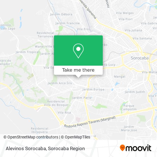 Alevinos Sorocaba map