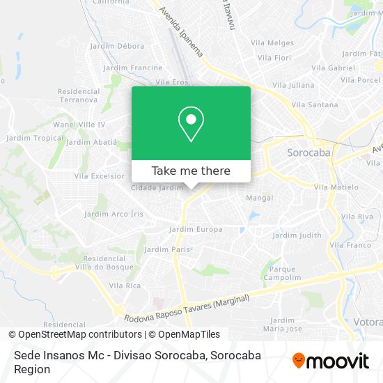 Mapa Sede Insanos Mc - Divisao Sorocaba