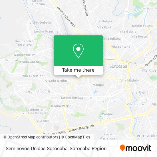 Seminovos Unidas Sorocaba map