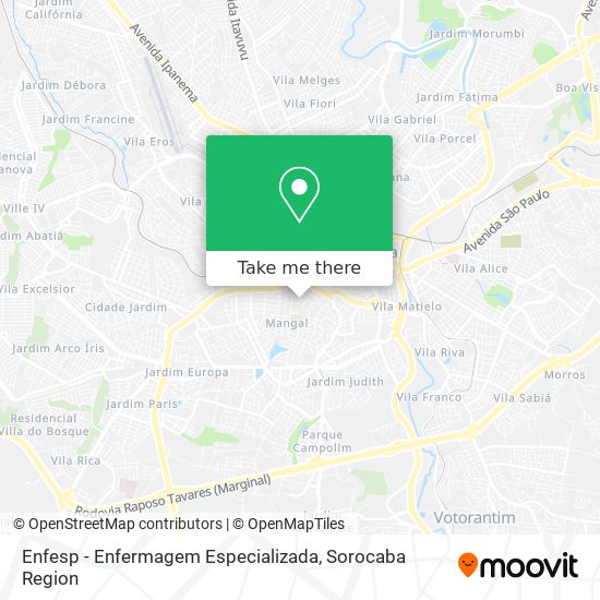 Mapa Enfesp - Enfermagem Especializada