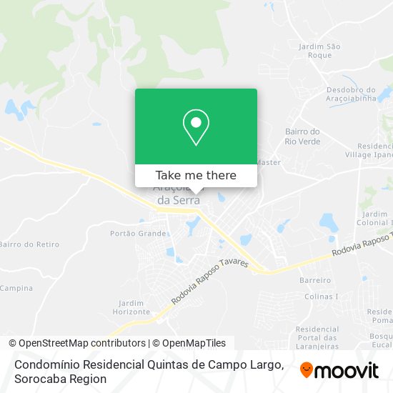 Condomínio Residencial Quintas de Campo Largo map