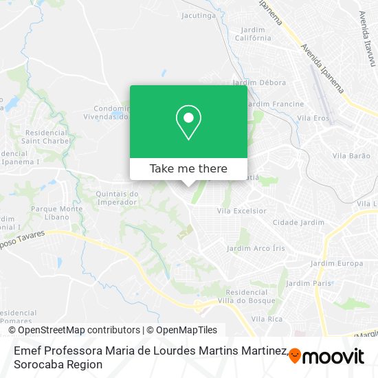 Mapa Emef Professora Maria de Lourdes Martins Martinez