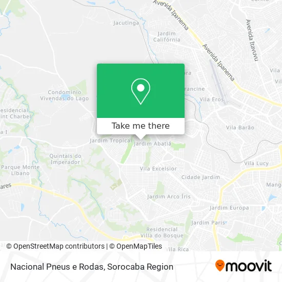 Nacional Pneus e Rodas map