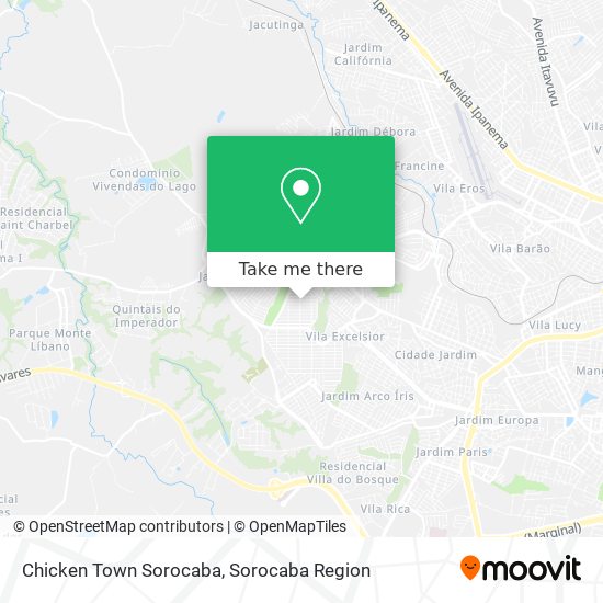 Chicken Town Sorocaba map