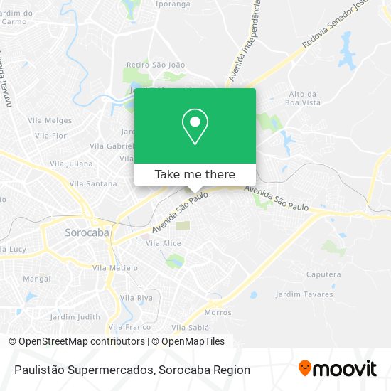 Paulistão Supermercados map