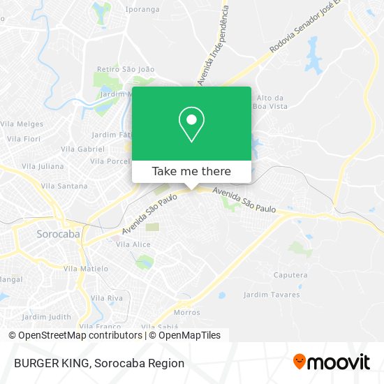 BURGER KING map