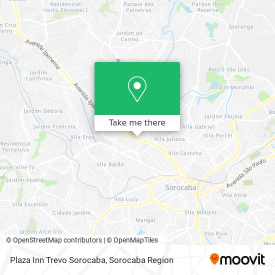 Plaza Inn Trevo Sorocaba map