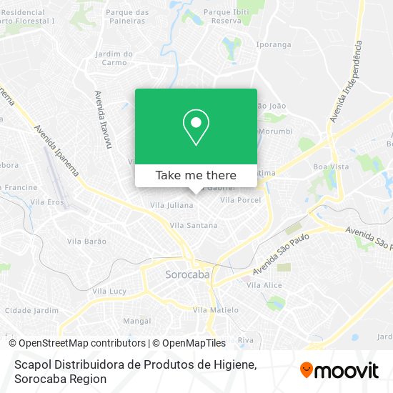 Mapa Scapol Distribuidora de Produtos de Higiene