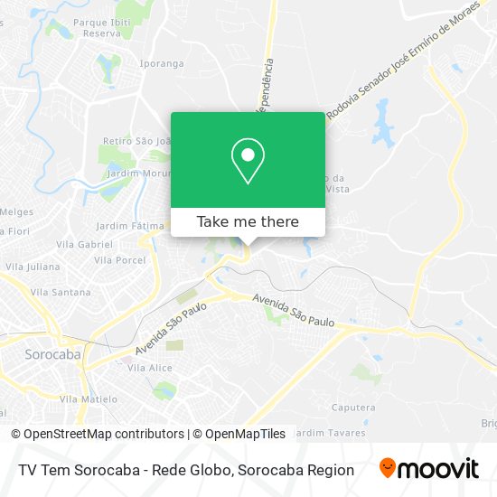 Mapa TV Tem Sorocaba - Rede Globo