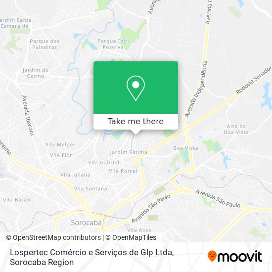 Lospertec Comércio e Serviços de Glp Ltda map