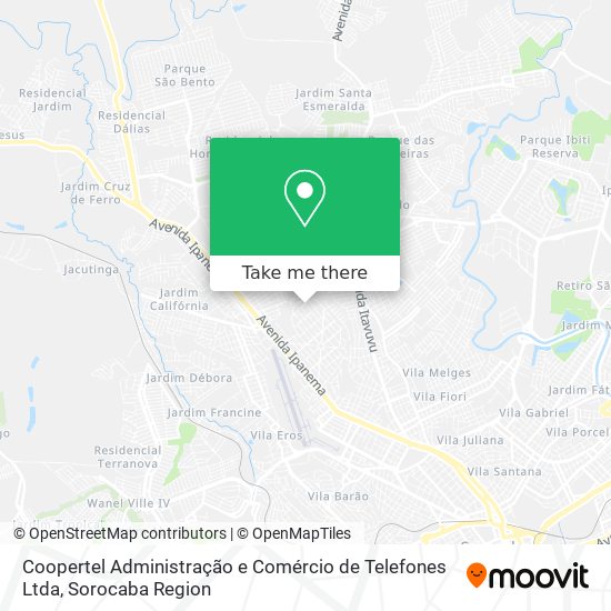 Coopertel Administração e Comércio de Telefones Ltda map