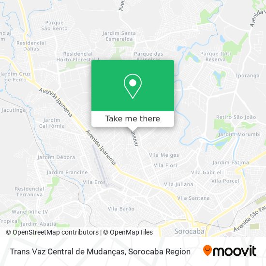 Trans Vaz Central de Mudanças map